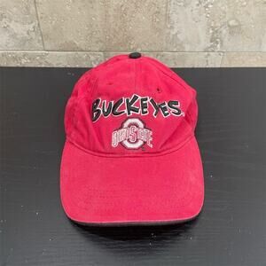 Vintage Ohio State Buckeyes Red Baseball Cap Adjustable Strapback Hat